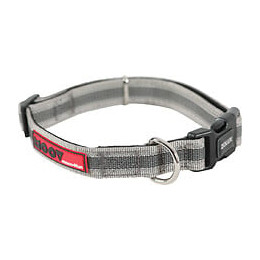 Collier reglable 15mm moov gris pour chien