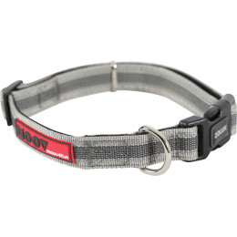 Collier reglable 15mm moov gris pour chien