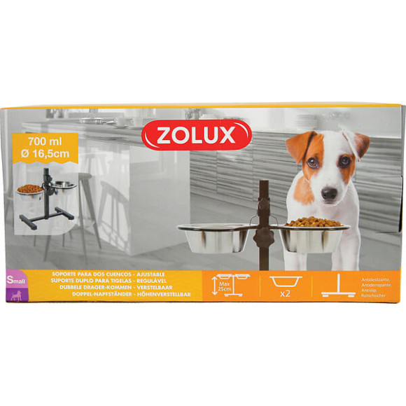 Support réglable avec 2 bols pour chien - 0.7L