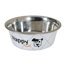 Ecuelle inox happy blc 14cm 0.4l pour chien