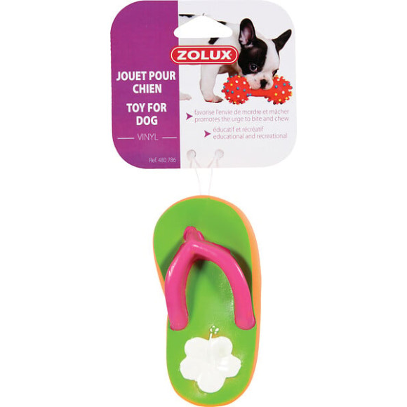 Jouet tong vinyl 12cm pour chien