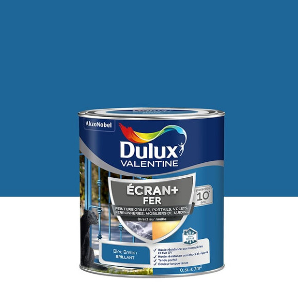 Peinture extérieure Fer Ecran+ Dulux Valentine Brill- Bleu Breton 05L