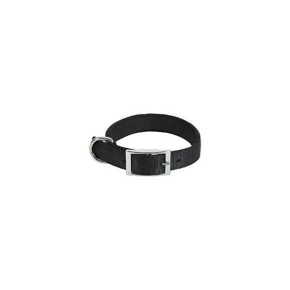 Collier nylon conf 40cm-20mm noi pour chien