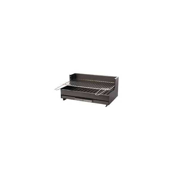 Barbecue charbon encastrable acier noir 54x32cm Vulcain