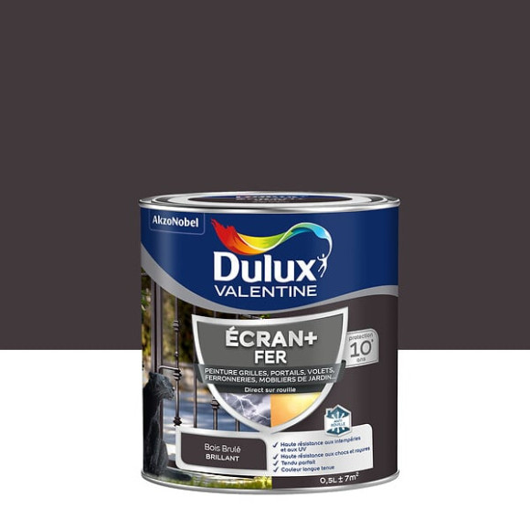 Peinture extérieure Fer Ecran+ Dulux Valentine Brill - Bois Brûlé 05L