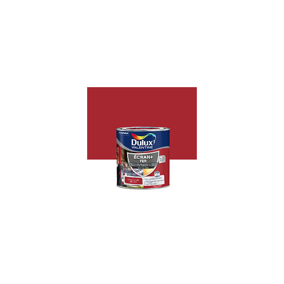 Peinture extérieure Fer Ecran+Dulux Valentine Bril-Rouge Agricole 05L