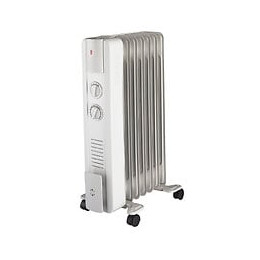 Radiateur bain d'huile - Chrome - 1500W