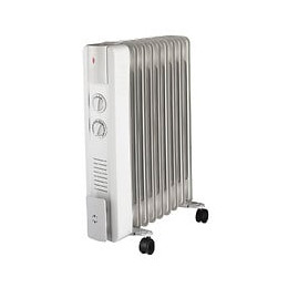 Radiateur bain d'huile - Chrome - 2000W