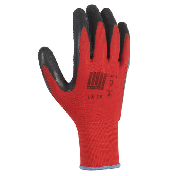 Paire de gants tous travaux cross - Rouge et noir - T9