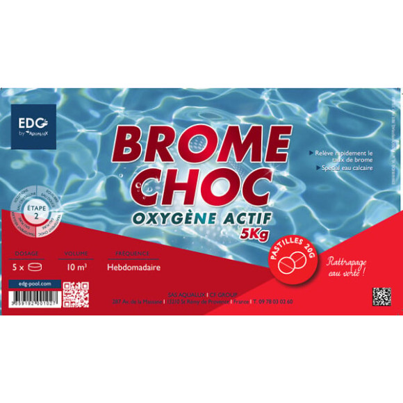 Traitement choc - Brome choc - Pastilles 20g - Seau de 5kg