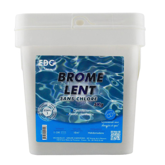 Brome permanent - Pastilles 20gr - Seau de 5kg - Edg By Aqualux