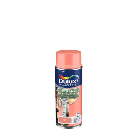 Aérosol Multi-supports Ecran+ Dulux Valentine Satin - Corail 400 ml