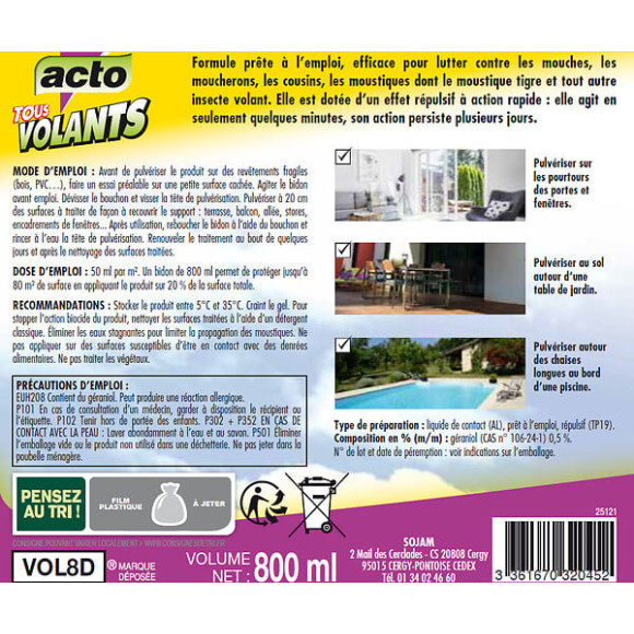 Pulverisateurs tous volants special terrasses duo 800ml