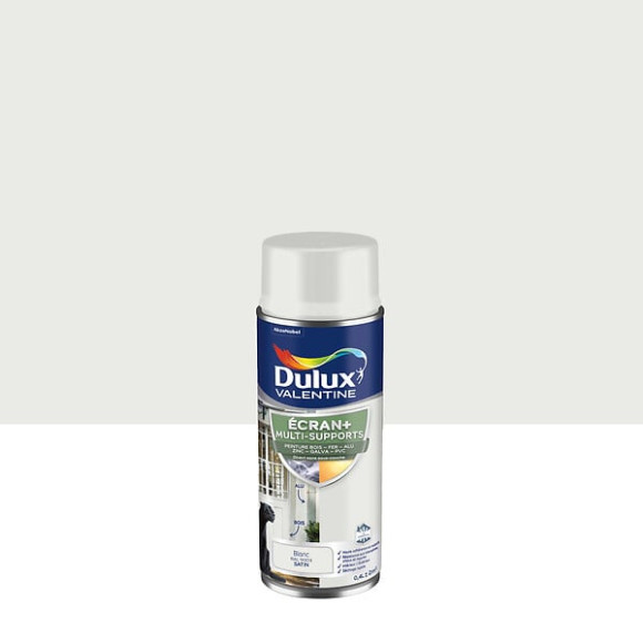 Aérosol Multi-supports Ecran+ Dulux Valentine Satin - Blanc 400 ml