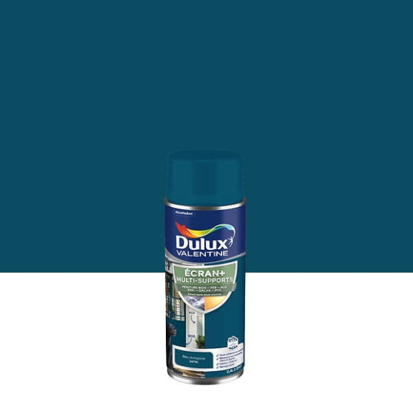 Aérosol Multi-supports Ecran+ Dulux Valentine Satin-Bleu Amazone 400ml