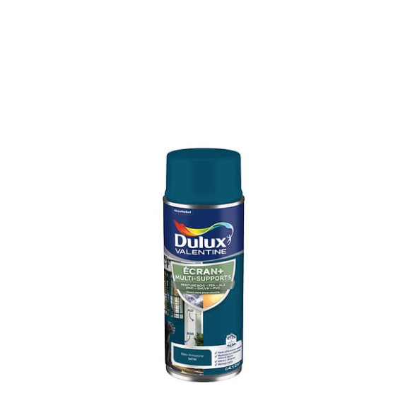 Aérosol Multi-supports Ecran+ Dulux Valentine Satin-Bleu Amazone 400ml