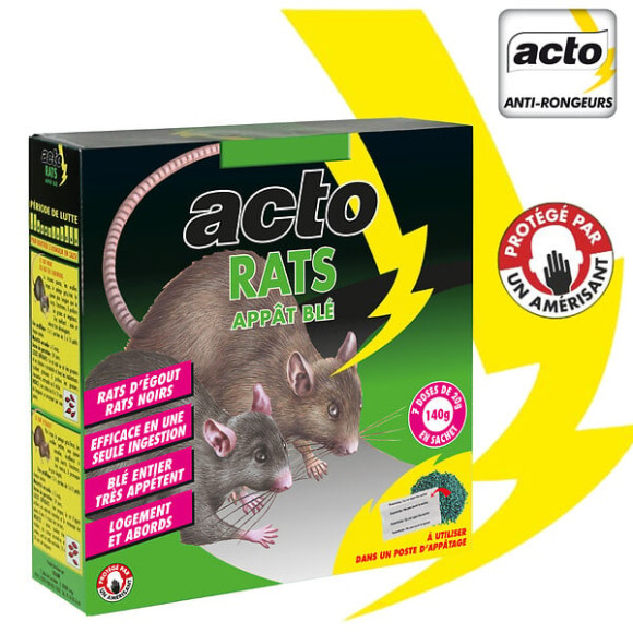 Appât Maïs Rats ACTO étui de 140g