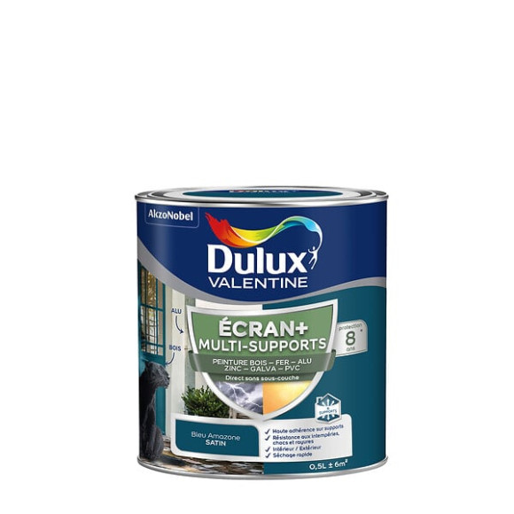 Peinture Ext M/Sup Ecran+ Dulux Valentine Satin - Bleu A. 05 L