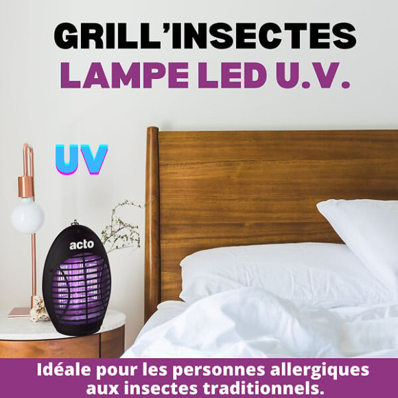 Lampe LED UV Grill'insectes 30m2 2.5W