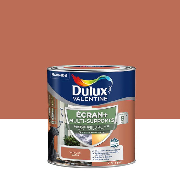 Peinture Ext M/Sup Ecran+ Dulux Valentine Satin - Terre Cuite 05 L