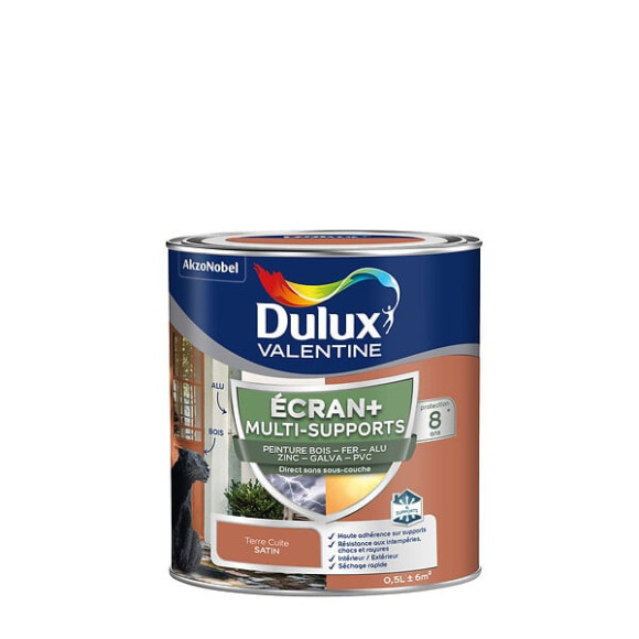 Peinture Ext M/Sup Ecran+ Dulux Valentine Satin - Terre Cuite 05 L