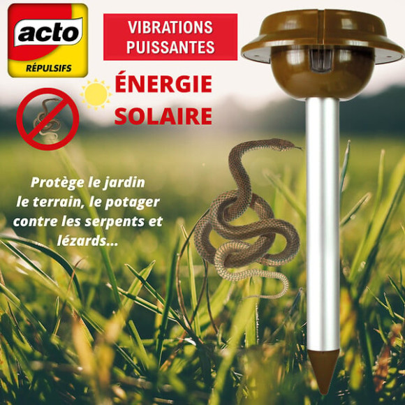 Repulsif a vibration a lezard et serpent - Avec panneau solaire