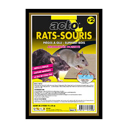 ACTO Anti-rongeurs : Pièges à  Glu pour Rats & Souris avec Support Bois - Aromatisé Noisette