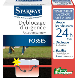 Déblocage d'urgence Fosses 3 phases x3 sachets 200g