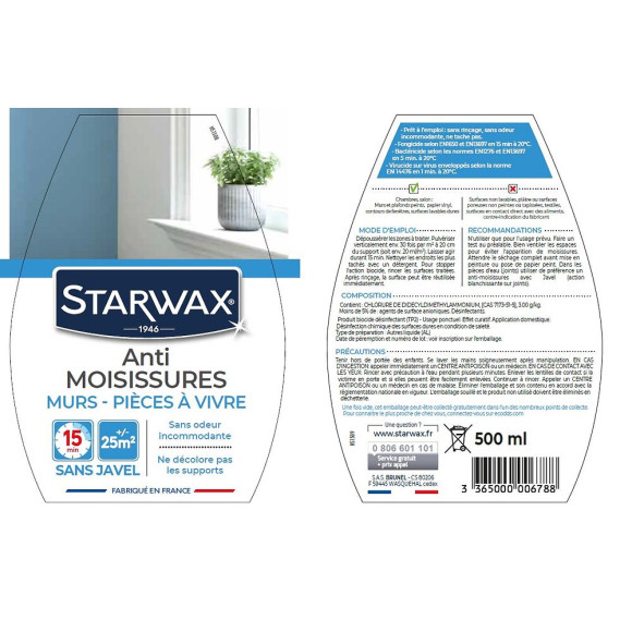 Anti-moississures sans javel - 500ml