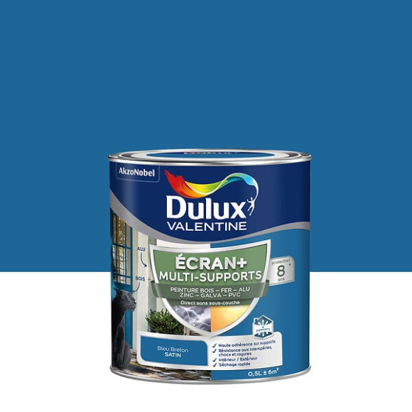 Peinture Ext M/Sup Ecran+ Dulux Valentine Satin - Bleu Breton 05 L