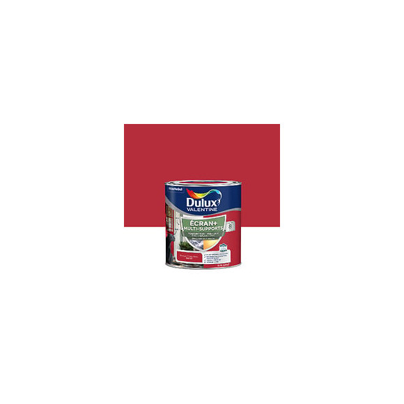 Peinture Ext M/Sup Ecran+ Dulux Valentine Satin- Rouge Coquelicot 05L