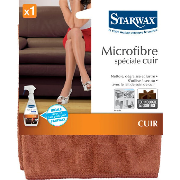 Lavette microfibre spéciale cuir