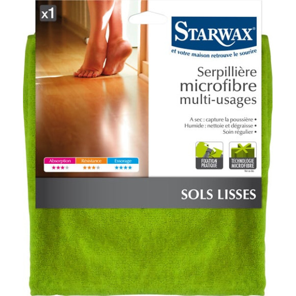 Serpillière microfibre Multi-usages Sol lisse