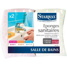 Lot de 2 éponges Sanitaires 3 couches