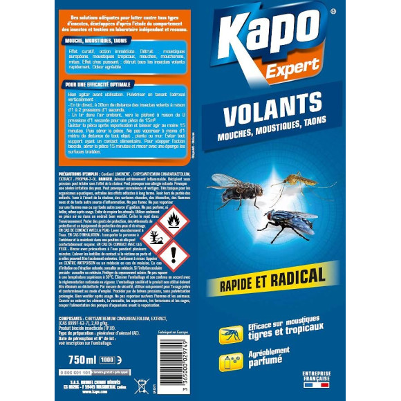 Aérosol TOUS INSECTESvolants 750ml