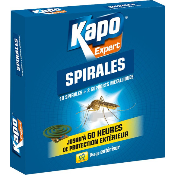 Insecticide Moustiques 10 Spirales + 2 supports