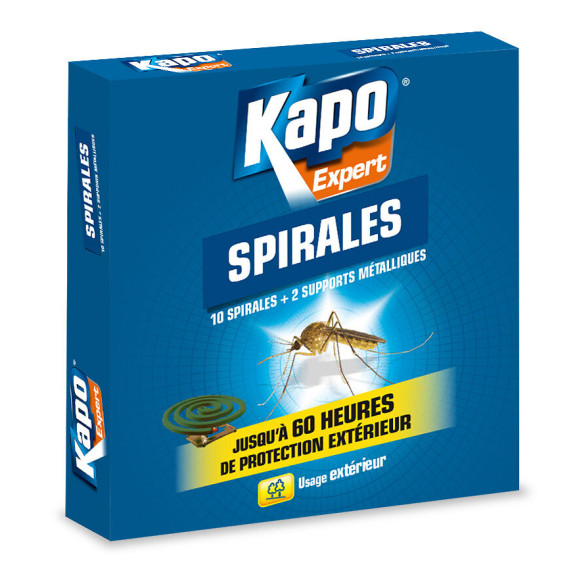 Insecticide Moustiques 10 Spirales + 2 supports