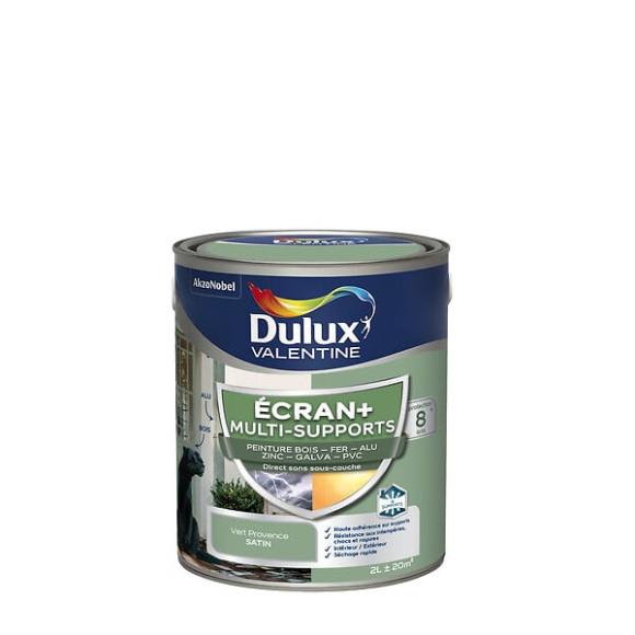 Peinture Ext M/Sup Ecran+ Dulux Valentine Satin - Vert Provence 2 L