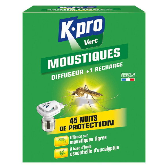 Kpro vert diffuseur electrique + recharge moustique