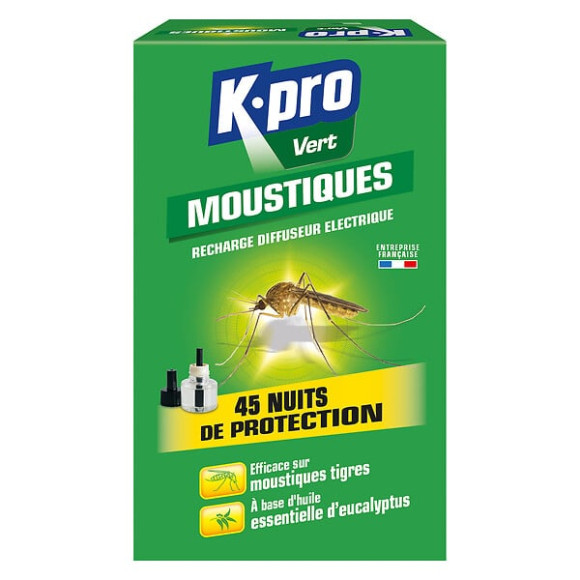 Kpro vert recharge liquide pour diffuseur electrique moustique