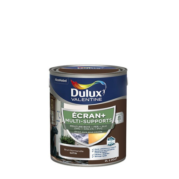 Peinture Ext M/Sup Ecran+ Dulux Valentine Satin - Brun Normandie 2 L