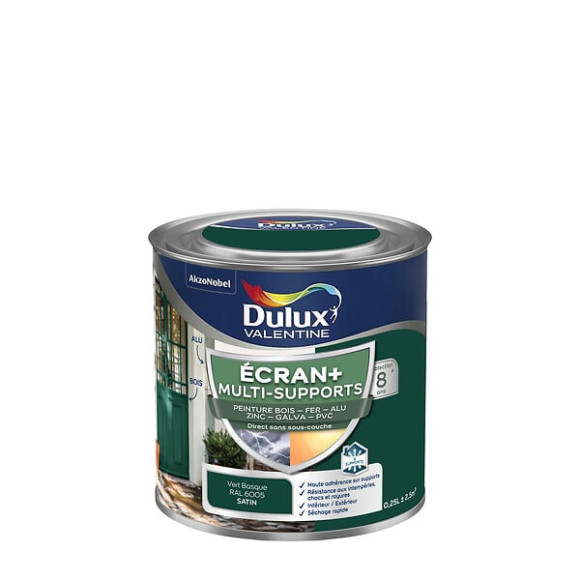 Peinture Ext M/Sup Ecran+ Dulux Valentine Satin - Vert Basque 025 L