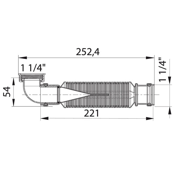 Siphon de lavabo extra-plat SENZO D32