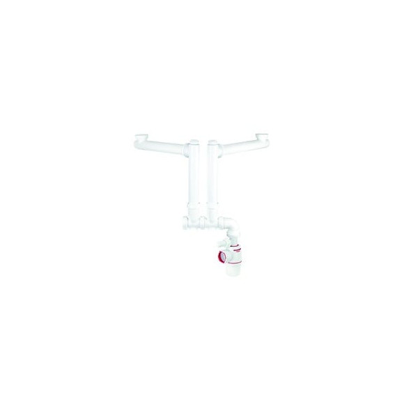 Siphon neo deporte evier 2 bacs