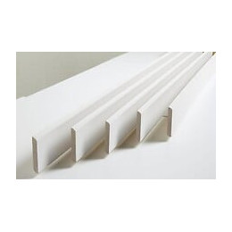 Lot de 5 plinthes revêtues arrondies - Blanc - L2m