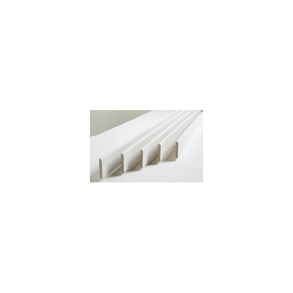 Lot de 5 plinthes revêtues arrondies - Blanc - L2m