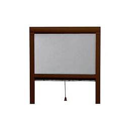 Moustiquaire enroulable fenêtre - Verticale - Alu - Marron - 80x100cm