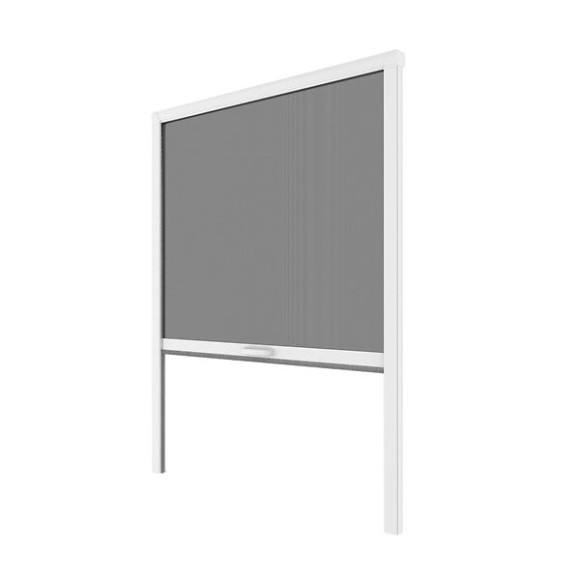 Moustiquaire enroulable fenêtre - Verticale - Alu - Blanc - 150x160cm