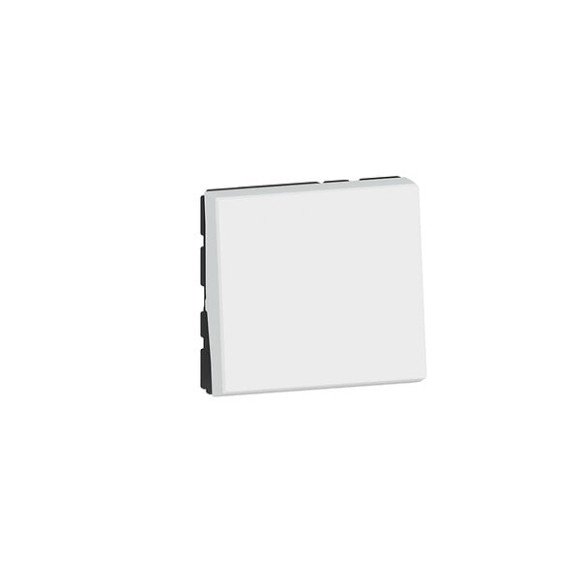 Poussoir lumineux avec voyant Mosaic Easy-Led 6A 2 modules - blanc