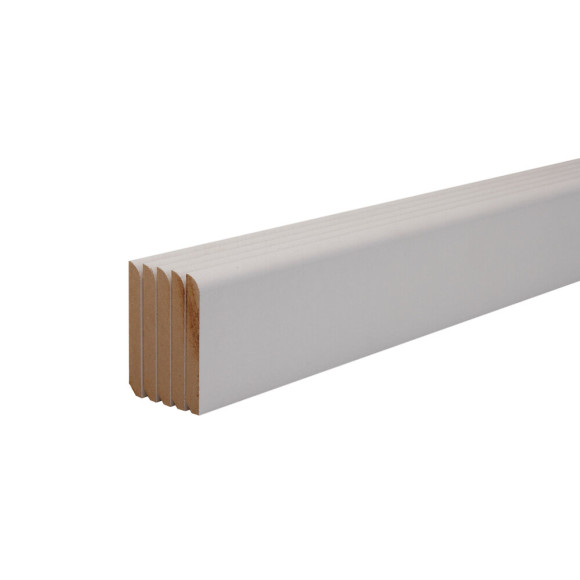 Plinthe arrondie MDF Blanc 10x70 L.2m Lot de 5